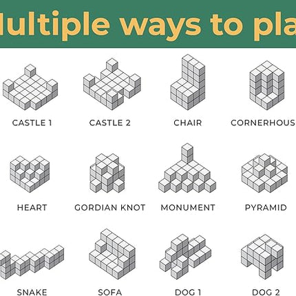 BSIRI Soma Puzzle Cube Wooden Toy Brain Teaser Desk Board Games Adults Master Block Christmas Mind Magic Kids Benders Wood Hand Cube Family Teens Boy Classic