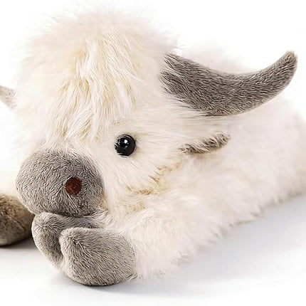 uoozii 24" | 5 Pounds Highland Cow Weighted Stuffed Animals with Removable Unscented Microwavable Pouch, Cute Coolable Warmable Weighted Plush Gift for Kids & Adults