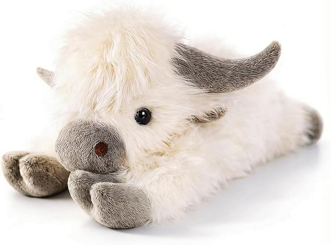 uoozii 24" | 5 Pounds Highland Cow Weighted Stuffed Animals with Removable Unscented Microwavable Pouch, Cute Coolable Warmable Weighted Plush Gift for Kids & Adults