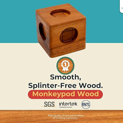 BSIRI Soma Puzzle Cube Wooden Toy Brain Teaser Desk Board Games Adults Master Block Christmas Mind Magic Kids Benders Wood Hand Cube Family Teens Boy Classic