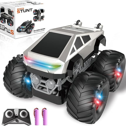 Remote Control Car, 4WD 25 KPH High Speed All Terrain RC Truck, 2.4GHz Remote Control Pick-up Truck with 2 Rechargeable Batteries, 1:24 Scale Hobby Monster Car Toys for 6+ Years