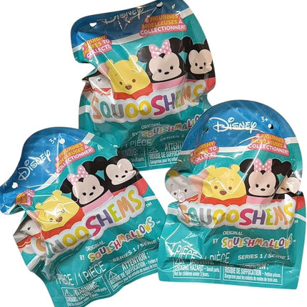 Squishmallows Squooshems Disney 3-Pack - Official Jazwares - Collectible Mini Squishy Squeezable Toy Mystery Blind Bag - Styles May Vary, Duplicates Possible - Gift for Kids, Girls & Boys