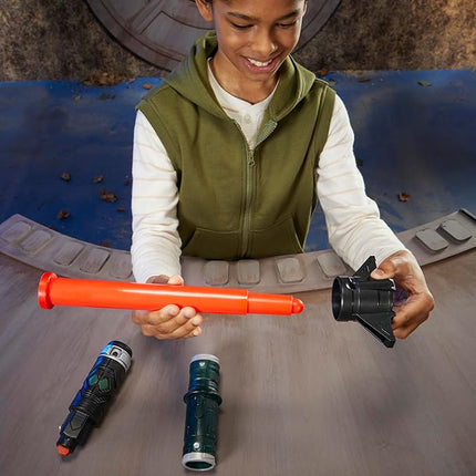 STAR WARS Lightsaber Forge Kyber Core Baylan Skoll, Officially Licensed Orange Customizable Lightsaber, Toys for 4 Year Old Boys and Girls