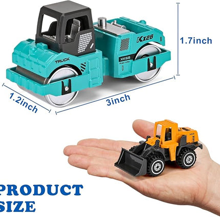 ZHFUYS 12PCS Metal Mini Cars Toy for Kids, Toy Cars for Kids, Trucks Toy Vehicles Set for Toddlers, Party Favors for Toddler Toys,Educational Play, Birthday Gift for Boys Girls