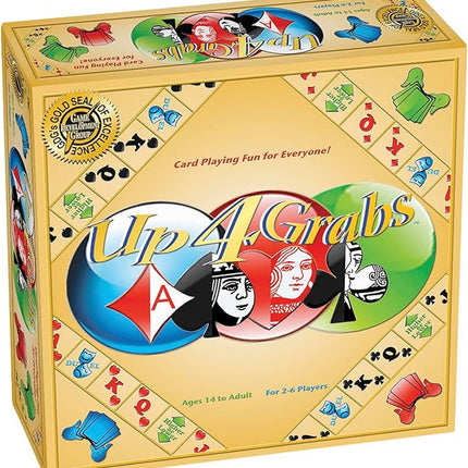 Up 4 Grabs – The Wild Card-Playing Board Game Packed with Twists and Turns – Classic Family & Adult Game Night Fun