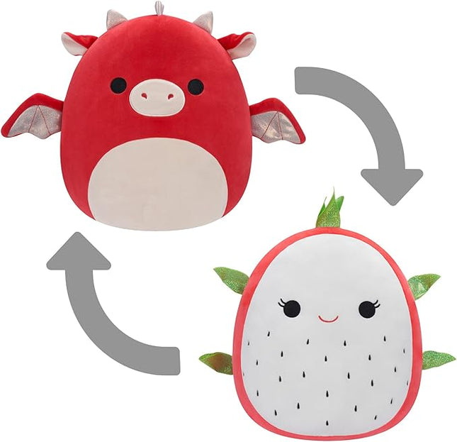 Squishmallows Original FlipAMallows 12in Dragonfruit and Dragon Flippable Plush - Official Jazwares Product (Medium)