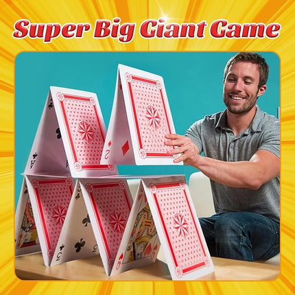 SeptCity Jumbo Playing Cards, Super Big Giant Game Theme Full Deck Huge Poker Oversize Decorations of Magic Party (1 Pack) (16 Times)