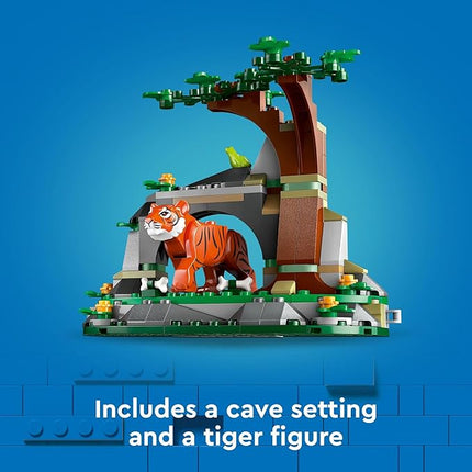 LEGO City Jungle Explorer Off-Road Truck, Jungle Toy Building Set for Kids Aged 6 and Up, Fun Birthday Gift Idea, Off-Road Toy Truck Vehicle, 3 Adventurer Minifigures, Tiger Figure and Car Toy, 60426