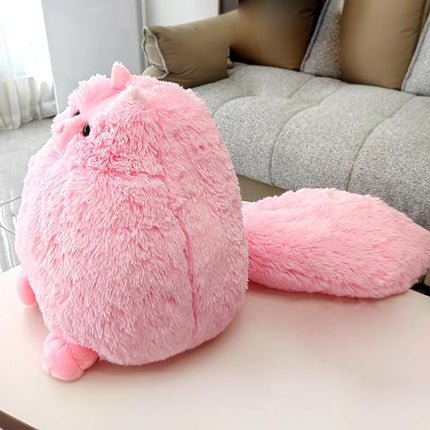 Winsterch Fluffy Giant Cat Stuffed Animal,20 inches Large Cat Stuffed Toys,Birthday for Girls Kids Girlfriend Mother Women,Big Cute Pink Plush Stuffed Animal Plush Toy