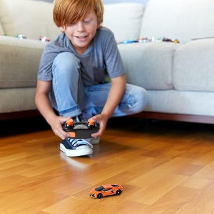 Hot Wheels RC Toy Car, Remote-Control Lamborghini Revuelto in 1:64 Scale, Recharge with USB Cable, Races & Stunts On- and Off-Track with Turbo Boost
