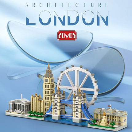 dOvOb Architecture London Skyline Collection Micro Mini Blocks Set Model Kit and Gift for Kids and Adults (3076 Pieces)