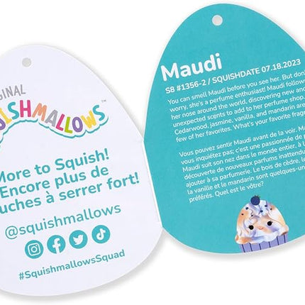 Squishmallows Original 8-Inch Maudi Marbled Blueberry Cupcake with Blue Wrapper - Official Jazwares Plush