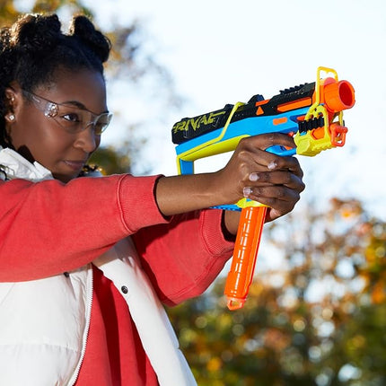 Nerf Rival Mirage XXIV-800 Blaster, 10 Nerf Rival Accu-Rounds, 2 Ways to Load, 8 Round Removable Magazine, Pump Action Priming, Gifts for Teens