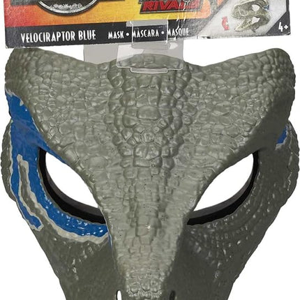 Mattel Jurassic World Dominion Velociraptor Blue Dinosaur Mask, Movie-inspired Role Play Toy with Opening Jaw, Realistic Design
