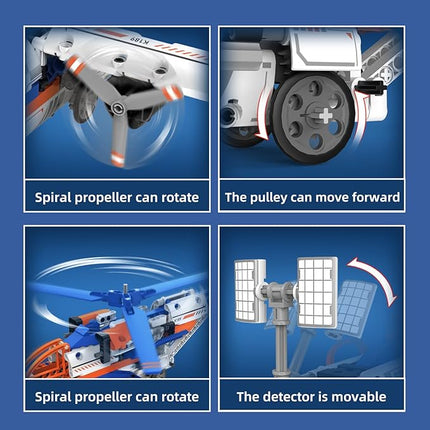 STEM Building Toys for Kids 6-14，5-in-1 Remote & App Controlled Construction Plane/Jet Aircraft/Helicopter/Space Shuttle/Wing Aircraft，325 Pcs Building Blocks Set Birthday Gift Ideas for Boys Girls