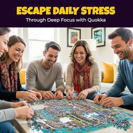 QUOKKA 1000 Piece Jigsaw Puzzle for Adults Cruise Vistas – Premium Box Packaging with Extra Fun Challenges - Stunning Scenic Animal Puzzle - Perfect for Relaxation & Creativity & Gift Giving