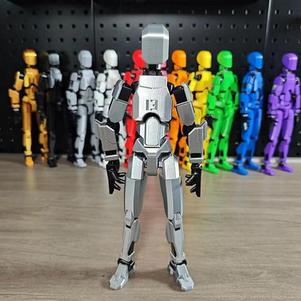 Assembly Completed T13 Action Figure, Titan 13 3D Printed Action Figure, 3D Printed Titan13, Assembled Dummy 13 Lucky 13 Toy Figure