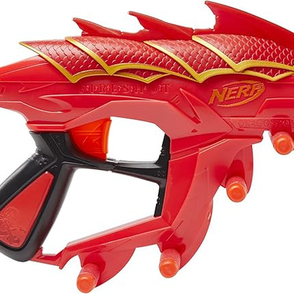 NERF DragonPower Fireshot Dart Blaster, Inspired by Dungeons and Dragons, 5 Darts, 4-Dart Storage, Priming Handle