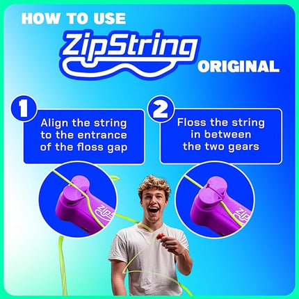 ZipString Original - As Seen on Shark Tank - Classic Rope Launcher Toy, Perfect for Kids & Adults - Fly a String Loop in The Air for Endless Tricks & Fun, Wonderment Awaits, Vivacious Violet