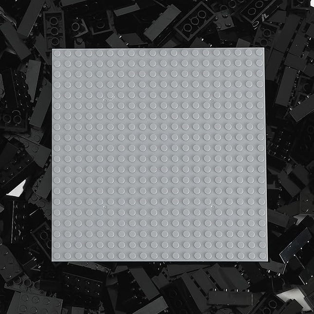 500 Piece Classic Building Bricks and 1 Gray Baseplate, 2x4 Bricks Bulk Creative Building Toys, Blocks Bulk for Kids Ages 6+, Black(Samll Bricks, 1.25x0.62x0.47 in)