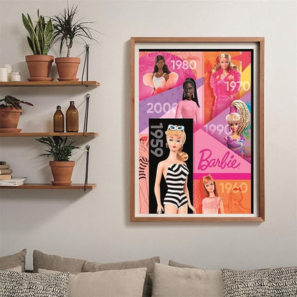 Clementoni Jigsaw Puzzle Barbie 1000 Pieces - Poster Included, Puzzle for Adults 14-99 Years, Gift for Men/Women, Doll, Made in Italy, 39806