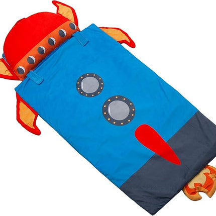 Kid's Nap Buddies Character Preschool Nap Mat, Toddler Sleeping Bag with Pillow for Daycare, Ages 3+