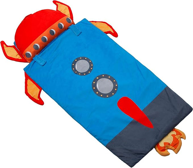 Kid's Nap Buddies Character Preschool Nap Mat, Toddler Sleeping Bag with Pillow for Daycare, Ages 3+