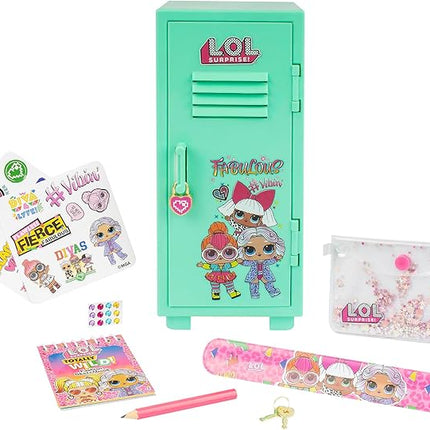 LOL Surprise: Fashionista Locker - Green Locker with Lock & Filled with Fashion Accessories, Sketchbook - Stencil - Pencil - Gems & More! Kids Ages 3+