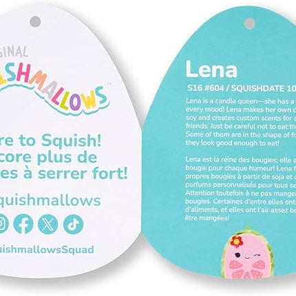 Squishmallows Original 16-Inch Lena Pink Guava Fruit with Flower - Official Jazwares Large Plush