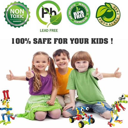 Building Toys,109 Piece STEM Toys for Kids Ages 3 4 5 6 7 8 9 10 11 12 Years Old Boys and Girls Christmas Birthday Gifts Children Building Blocks Creative and Educational Kids Toys Projects