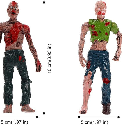 Zerodeko 12 PCS Toy Zombie Action Figures with Movable and Detachable Joints, Mini Zombie Figurines for Presents, Decoration, and Party Favors