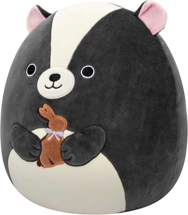 Squishmallows Original 12in Skyler The Skunk Holding Chocolate Bunny – Official Jazwares Easter Plush (Medium-Sized)