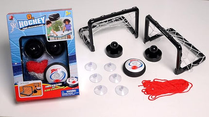 O2 Hockey - Table Top Hockey Game Set for Kids & Family. 2 Players Portable & Fast-Paced Fun Sport Game for Ages 3+ Boys & Girls. Electronic Air Puck, Strikers & Nets Included.