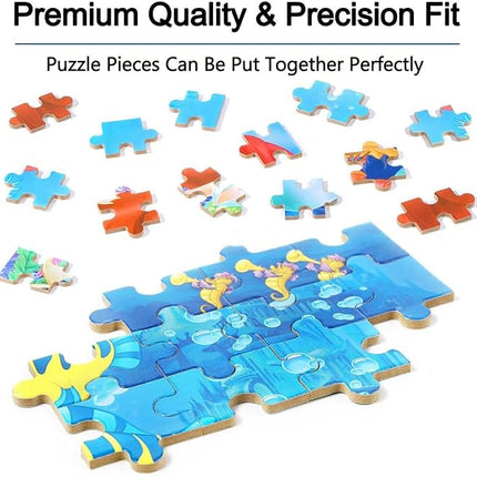 LELEMON Pretty Puzzles for Kids Ages 4-6,100 Piece Puzzles for Kids Ages 4-8,Educational Jigsaw Puzzles in a Metal Box,Childrens 100 Piece Puzzle Games Puzzle Toys for Girls and Boys