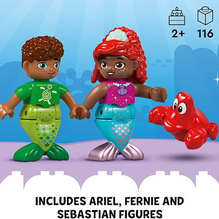 LEGO DUPLO Disney Ariel’s Magical Underwater Palace Building Toy Set - The Little Mermaid Toy for Girls & Boys, Ages 2+ - Toddler Preschool Sensory Toy with Disney Princess Minifigure - 10435