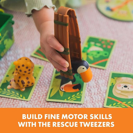 Educational Insights Jungle Rescue - Cute Preschool Board Games for Kids, Toddler Fine Motor Skills, Animal Matching Games for Toddlers 3-5, 2-Players, Boys and Girls Ages 3+