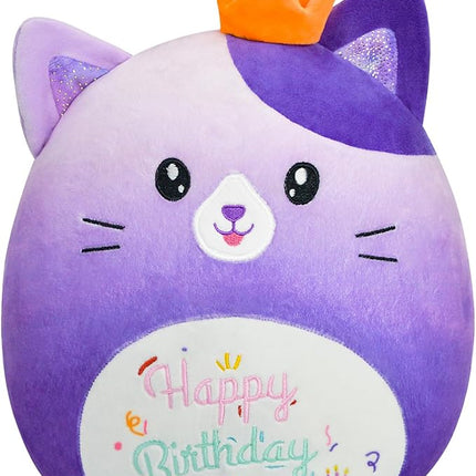 Cat Stuffed Animal Cat Plush Toys 12 Inch Soft Plushies Pillow Cute Gradient Purple Plushies Room Decoration Birthday Gifts for Kids Toddlers Girls and Boys