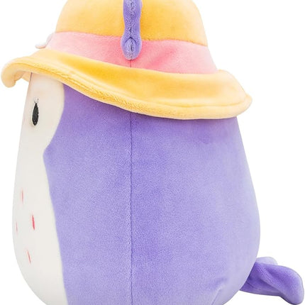 Squishmallows Original Plush 19cm Holly The Purple Owl with Sun Hat - Official Jazwares Plush Toy