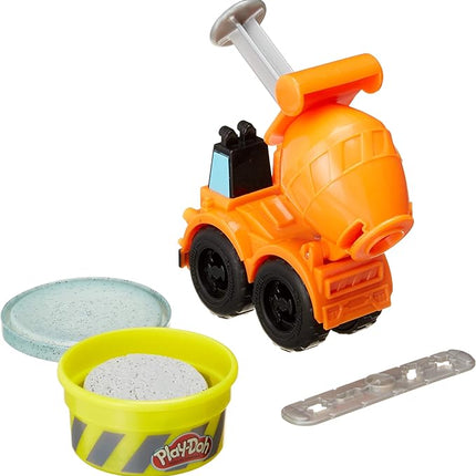 Play-Doh Wheels Mini Cement Truck Toy with 1 Can of Non-Toxic Cement Colored Buildin' Compound