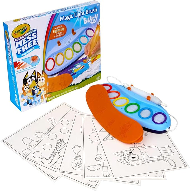 Crayola Bluey Color Wonder Magic Light Brush, Mess Free Painting Station for Kids, Holiday for Kids, Toddler Bluey Toys & Activities, Ages 3+