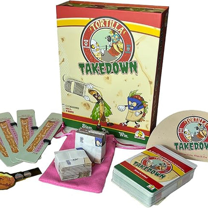 Tortilla Takedown – Luchador Card Game | Funny Family Game Night for Kids, Teens & Adults | Wrestling-Themed Party Game for 3–4 Players | Travel-Sized Take That Game | Age 8+