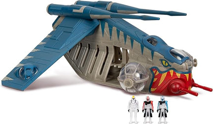 Star Wars Micro Galaxy Squadron Republic Gunship (Muunilinst-10) - 8-Inch Starfighter Class Vehicle with Three Micro Figure Accessories