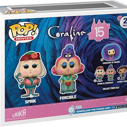 Funko Pop Movies: Coraline 15th Anniversary - Spink & Miss Forcible 2-Pack - Collectable Vinyl Figure - Gift Idea - Official Merchandise - Toys for Kids & Adults - Cartoon/Animation Fans