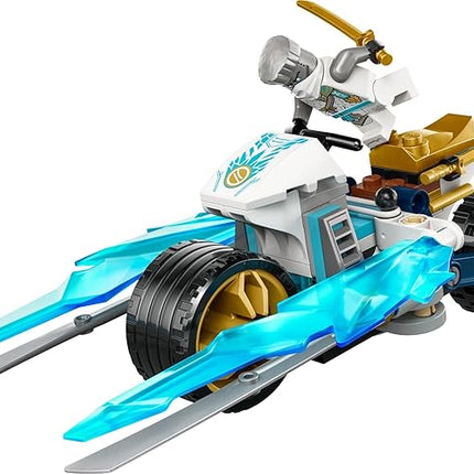 LEGO NINJAGO Zane’s Ice Motorcycle Toy with 1 Minifigure Included, Buildable Model Vehicle, Ninja Gift for Kids Ages 7 and Up, 71816