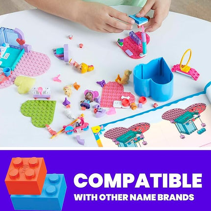 MEGA Barbie Color Reveal Kids Building Toy Set, Train 'n Wash Pets with 152 Pieces, 2 Micro-Dolls and Accessories, Ages 5+ Years