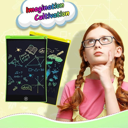 TECJOE 2 Pack LCD Writing Tablet, 8.5 Inch Colorful Doodle Board Drawing Tablet for Kids, Kids Travel Games Activity Learning Toys Birthday Gifts for 3 4 5 6 Year Old Boys and Girls Toddlers