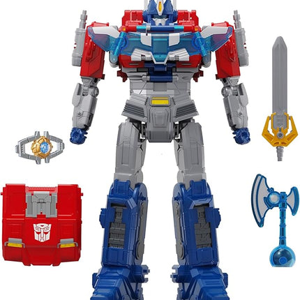 Transformers One Movie Power Flip Optimus Prime (Orion Pax) Converting Action Figure, 4 Modes, 10-inch Interactive Electronic Toy, Lights & Sounds, 6+