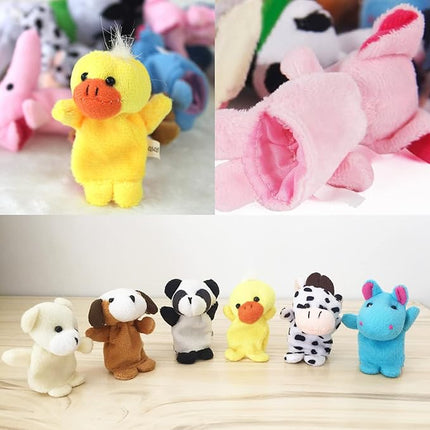 10Pcs Story Time Finger Puppets - Different Cartoon Farm Animal Finger Puppets for Toddlers Easter Basket Stuffers