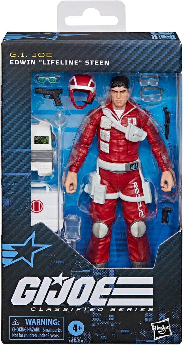 G.I. Joe Classified Series #186, Edwin “Lifeline” Steen, Collectible 6 Inch Action Figure with 11 Accessories