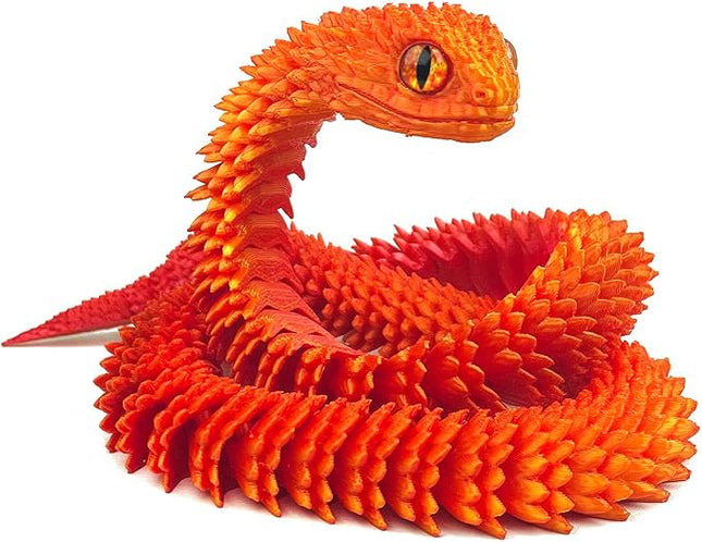 24in 3D Printed Snake Toys, Flexible 3D Printed Animal, Fidget ADHD Snake Toys, Perfect Desk Pet for Animal Collectors